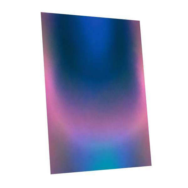 Velvet Chromatic Haze, blue, pink, purple abstract wall art shown as a unframed poster wall art print