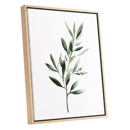 Verdant Branch Study – oak framed canvas option