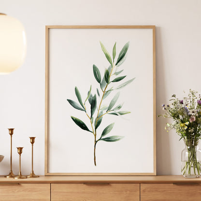 Verdant Branch Study – wall art displayed in a styled interior, gallery view 5