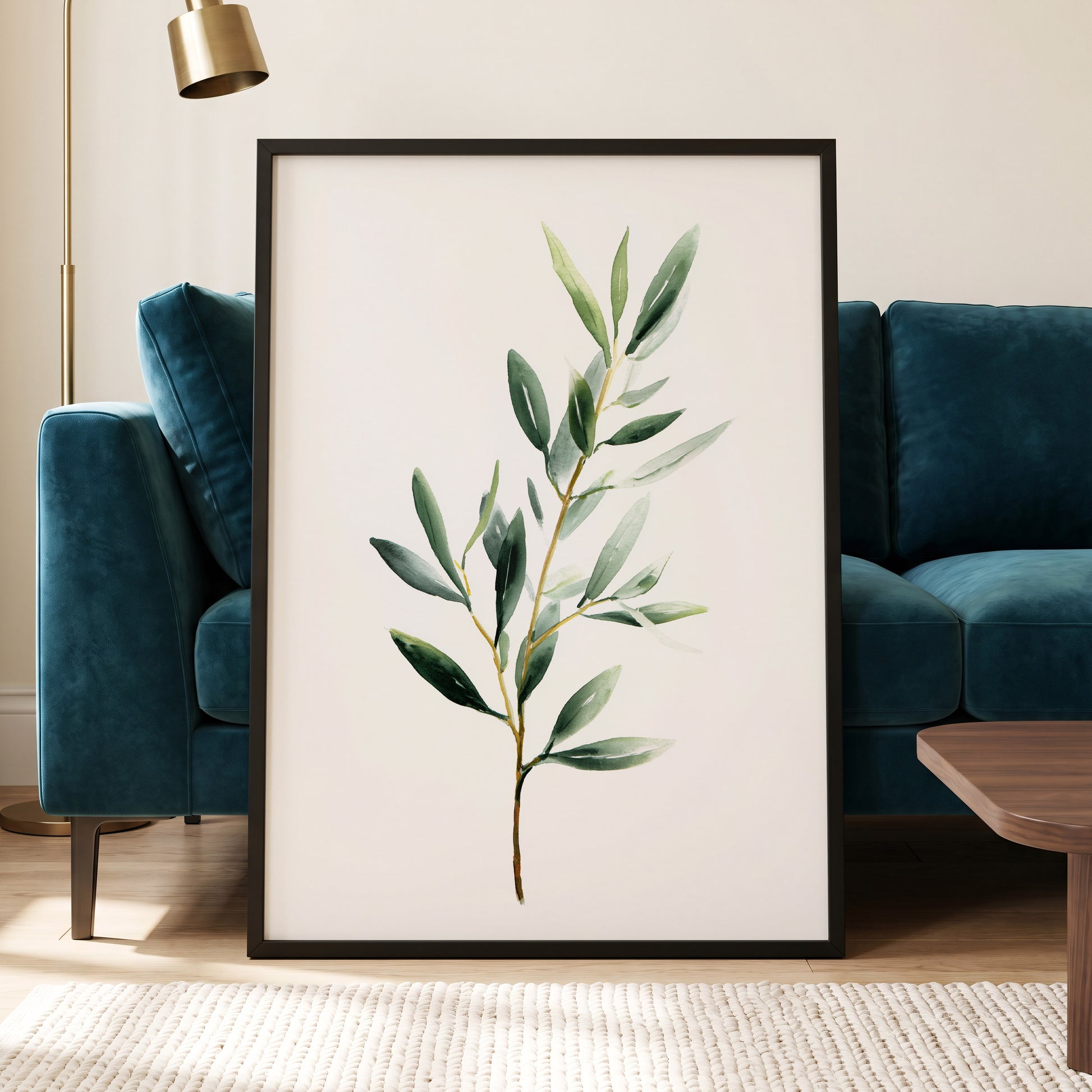 Verdant Branch Study – wall art displayed in a styled interior, gallery view 6
