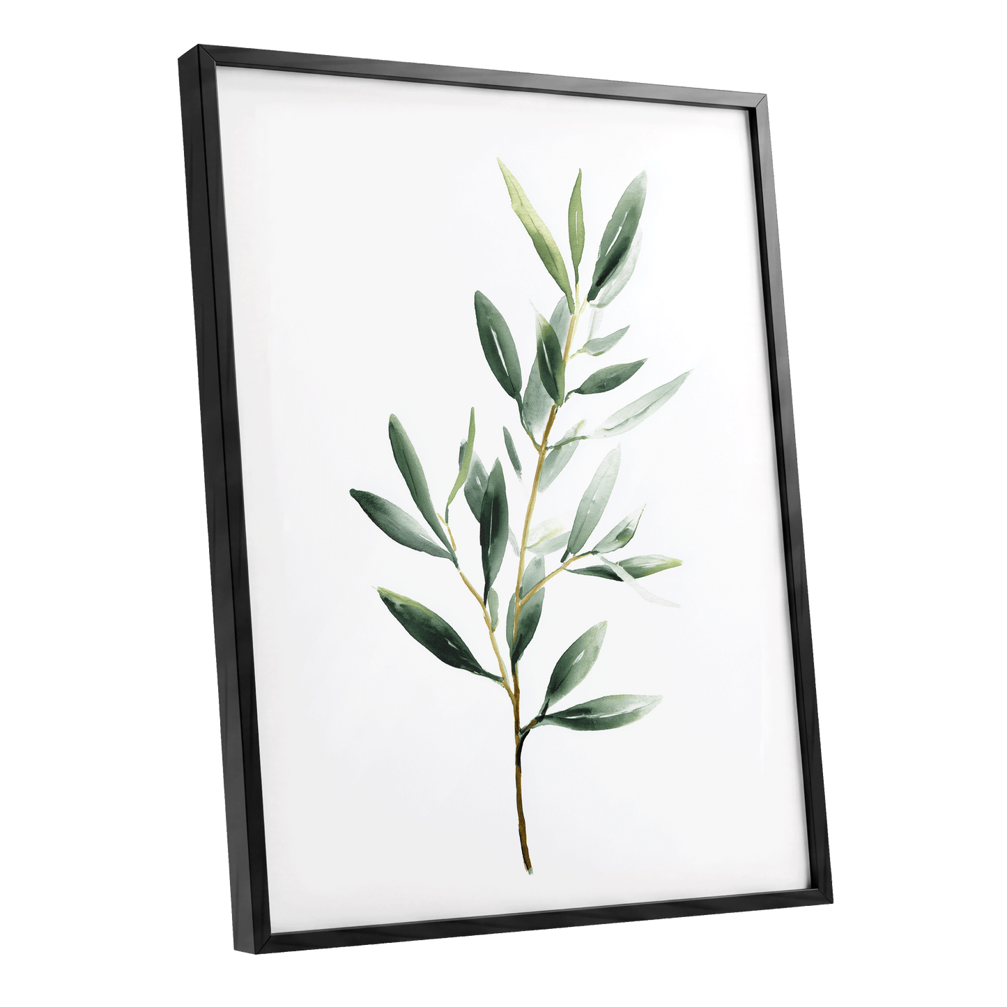 Verdant Branch Study – black framed poster option