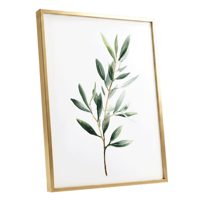 Verdant Branch Study – gold framed poster option