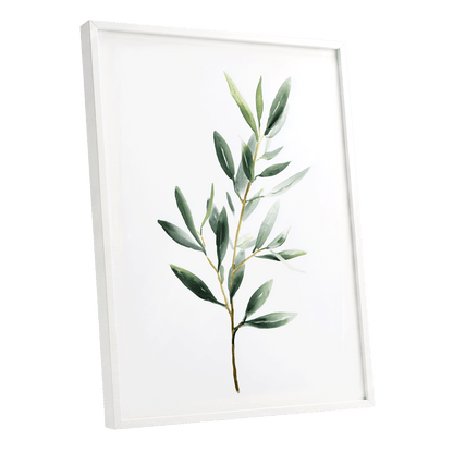 Verdant Branch Study – white framed poster option