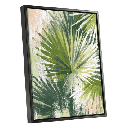 Verdant Fanburst – black framed canvas option