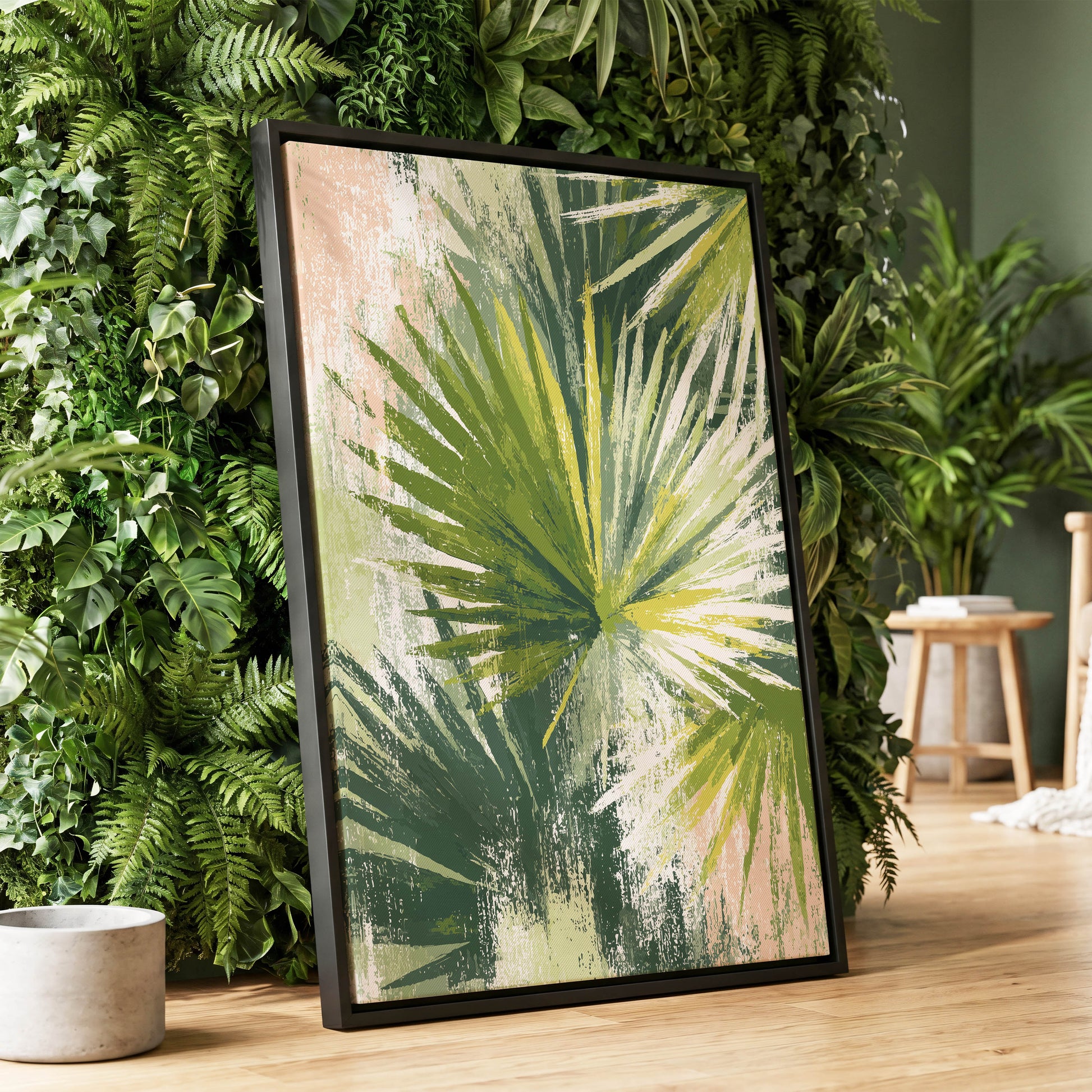Verdant Fanburst – wall art displayed in a styled interior, gallery view 1