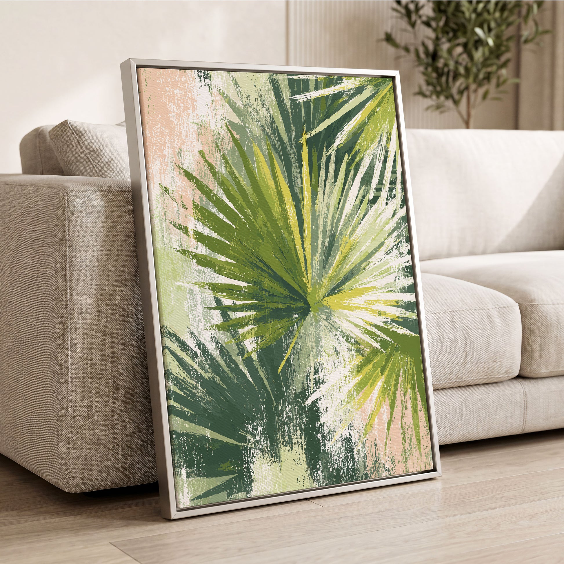 Verdant Fanburst – wall art displayed in a styled interior, gallery view 2