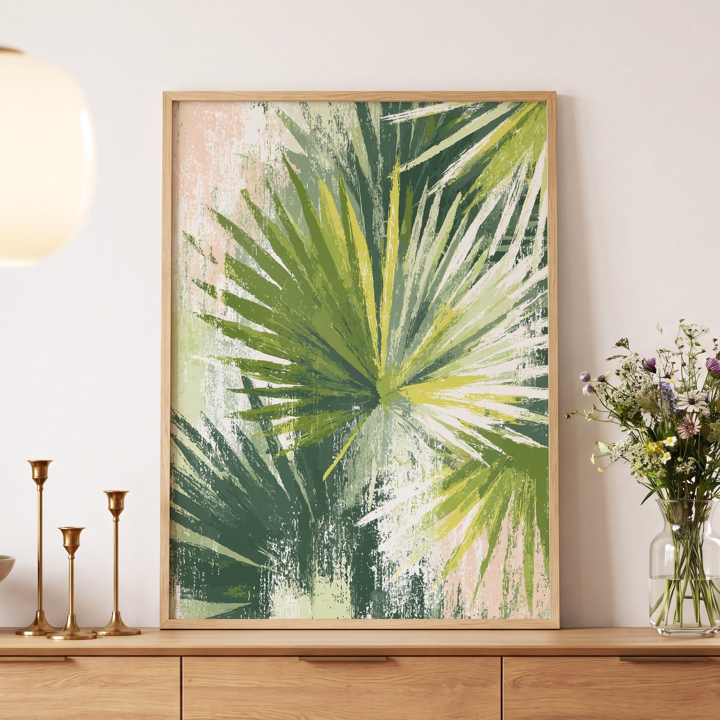 Verdant Fanburst – wall art displayed in a styled interior, gallery view 5