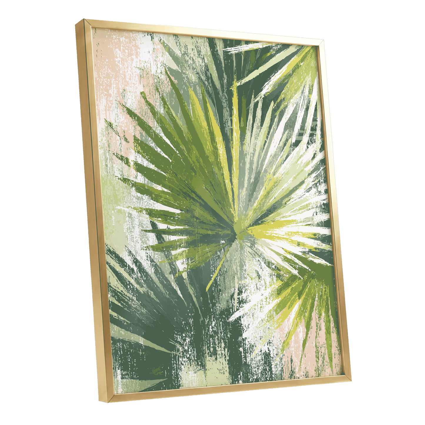 Verdant Fanburst – gold framed poster option