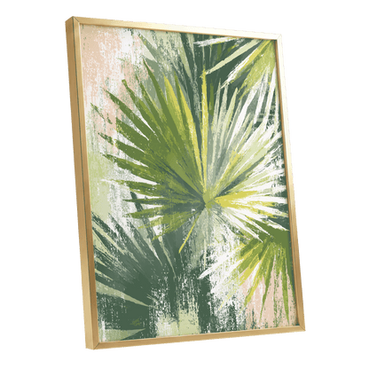 Verdant Fanburst – gold framed poster option