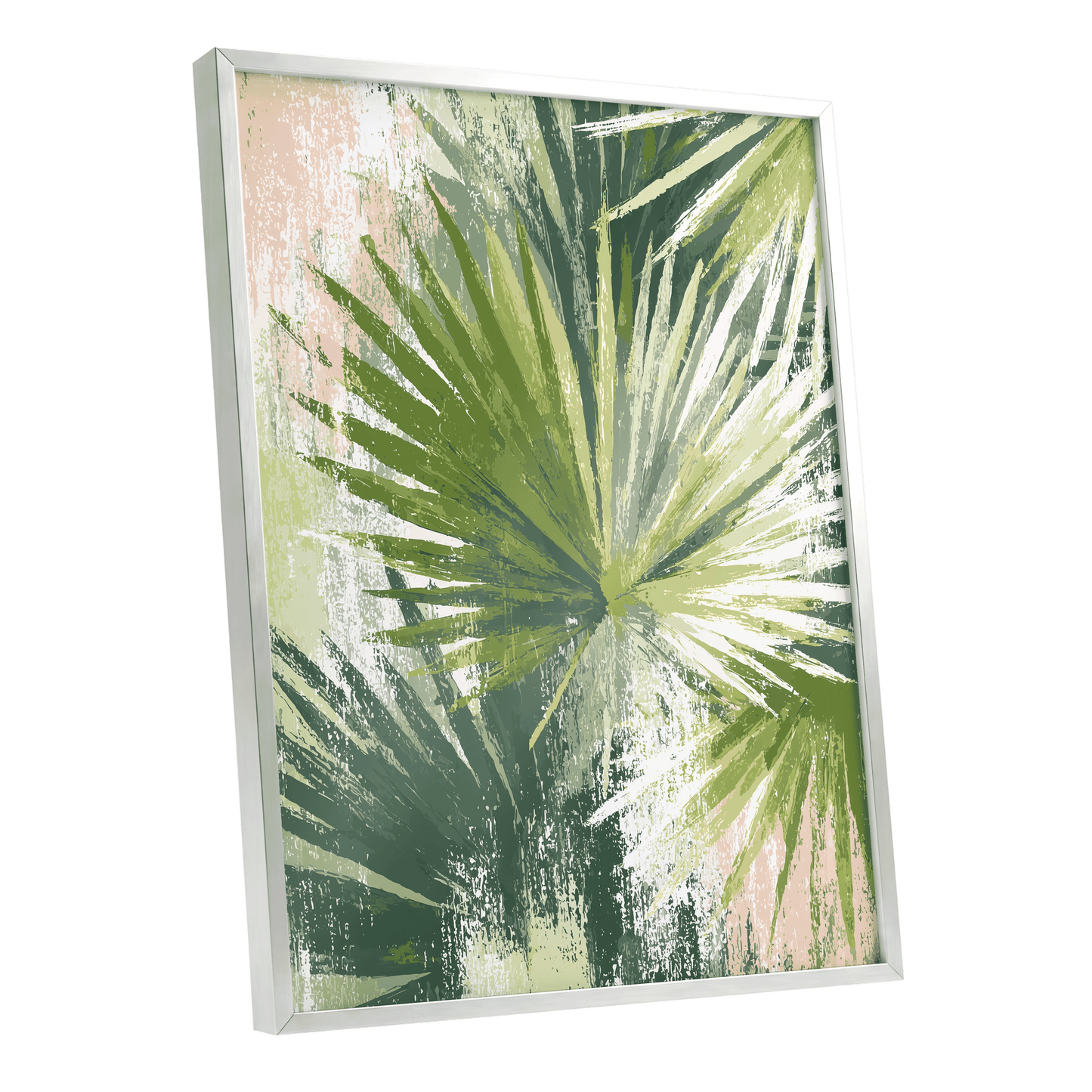 Verdant Fanburst – silver framed poster option