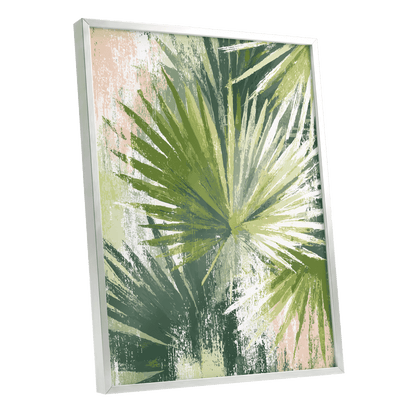 Verdant Fanburst – silver framed poster option