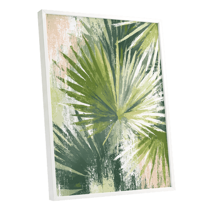 Verdant Fanburst – white framed poster option