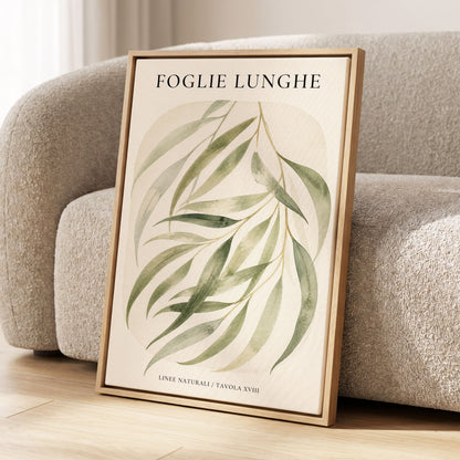 Verdant Folie, green, beige nature wall art displayed in a styled interior, gallery view 2