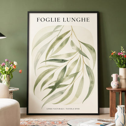 Verdant Folie, green, beige nature wall art displayed in a styled interior, gallery view 4