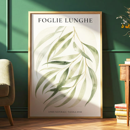 Verdant Folie, green, beige nature wall art displayed in a styled interior, gallery view 6