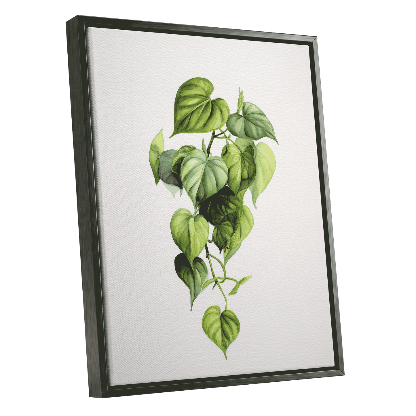 Verdant Heartfall – black framed canvas option