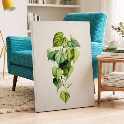 Verdant Heartfall – canvas wall art in a styled interior, gallery view 2