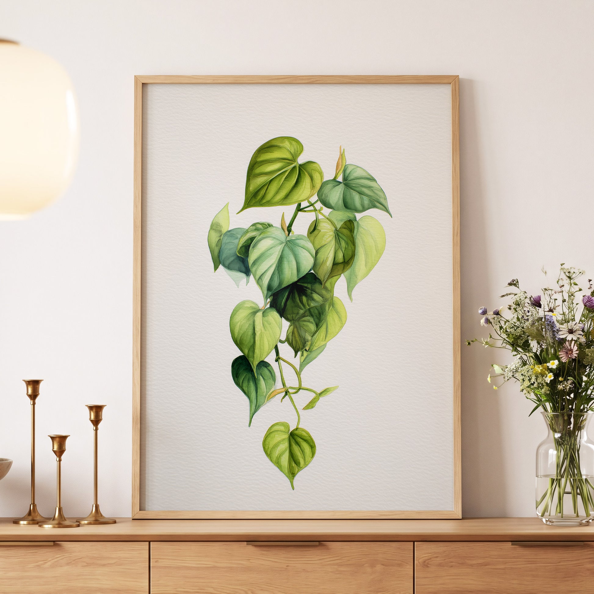 Verdant Heartfall – wall art displayed in a styled interior, gallery view 5