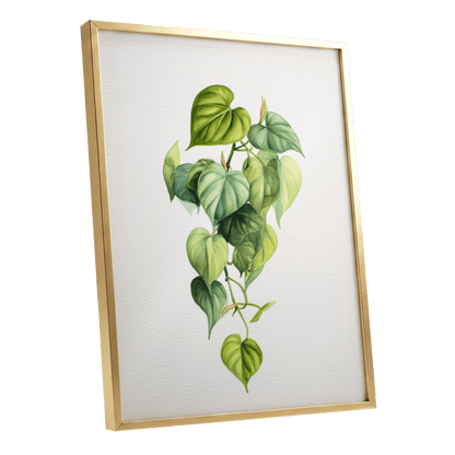 Verdant Heartfall – gold framed poster option