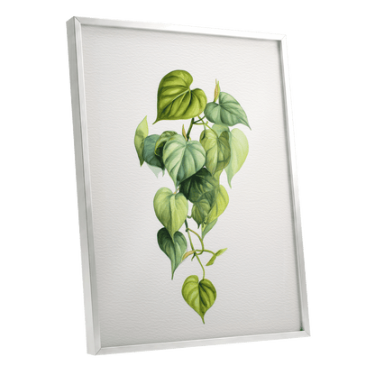 Verdant Heartfall – silver framed poster option