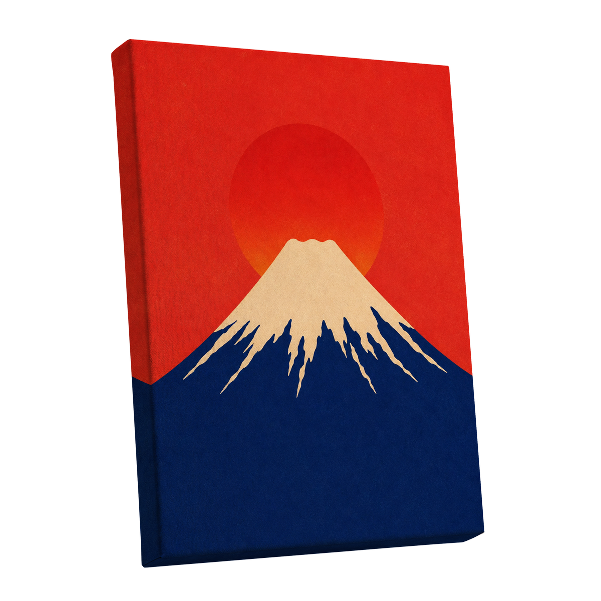 Vermilion Summit, red, blue, beige nature wall art shown as a stretched canvas wall art
