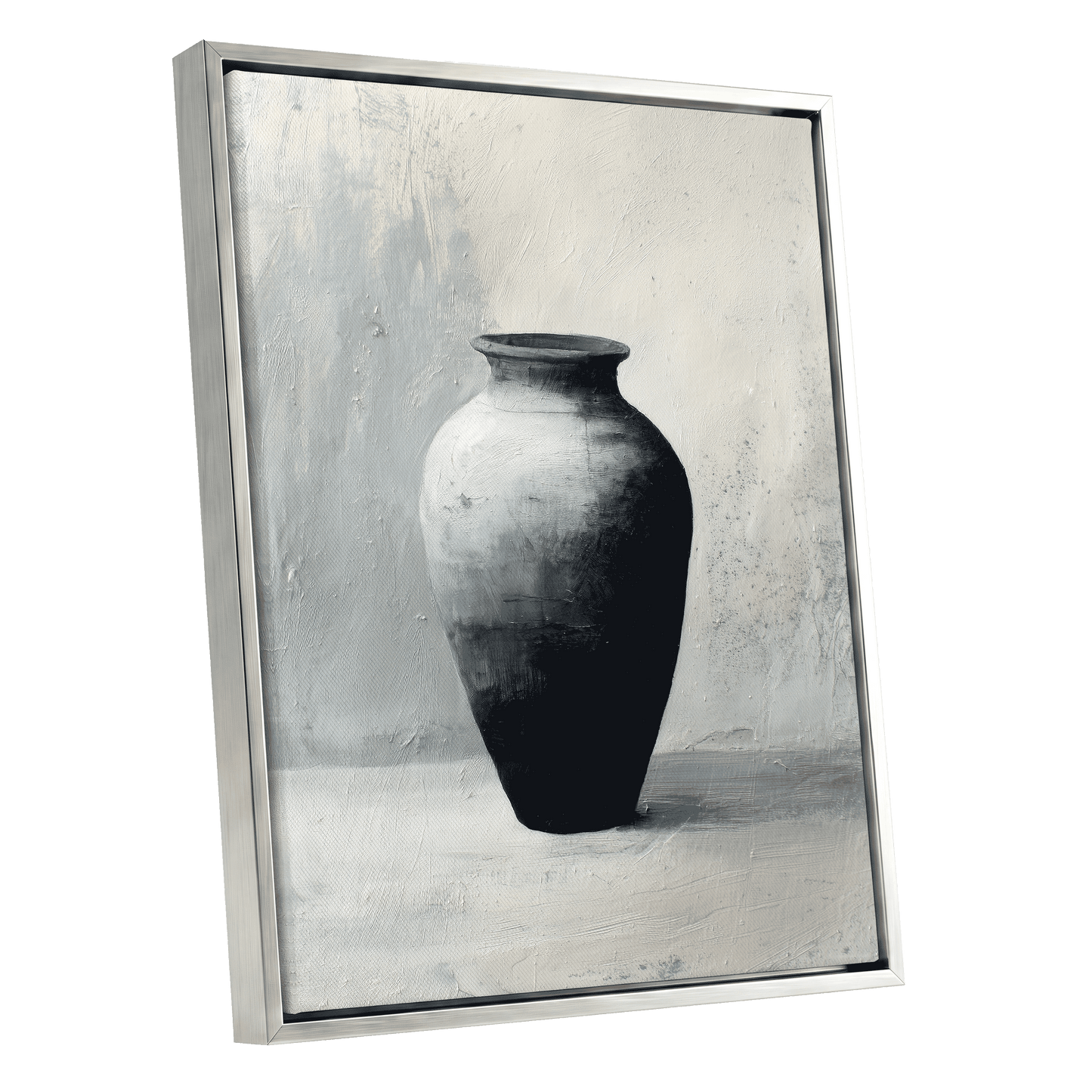 Vessel in Quiet Light – silver framed canvas option