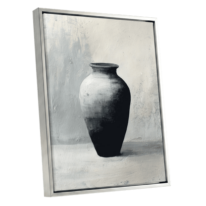 Vessel in Quiet Light – silver framed canvas option