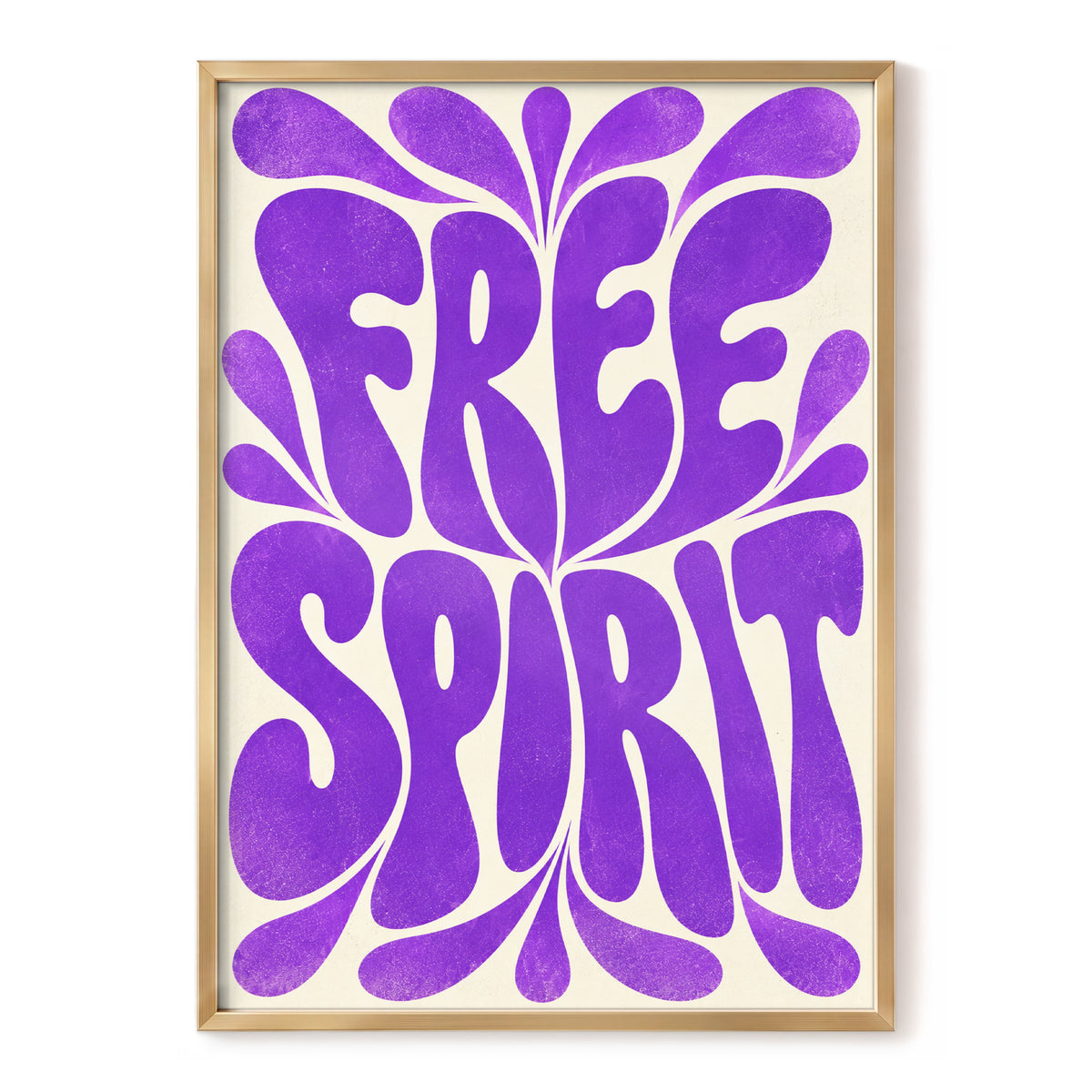 Violet Free Spirit, purple, beige abstract wall art, front artwork view