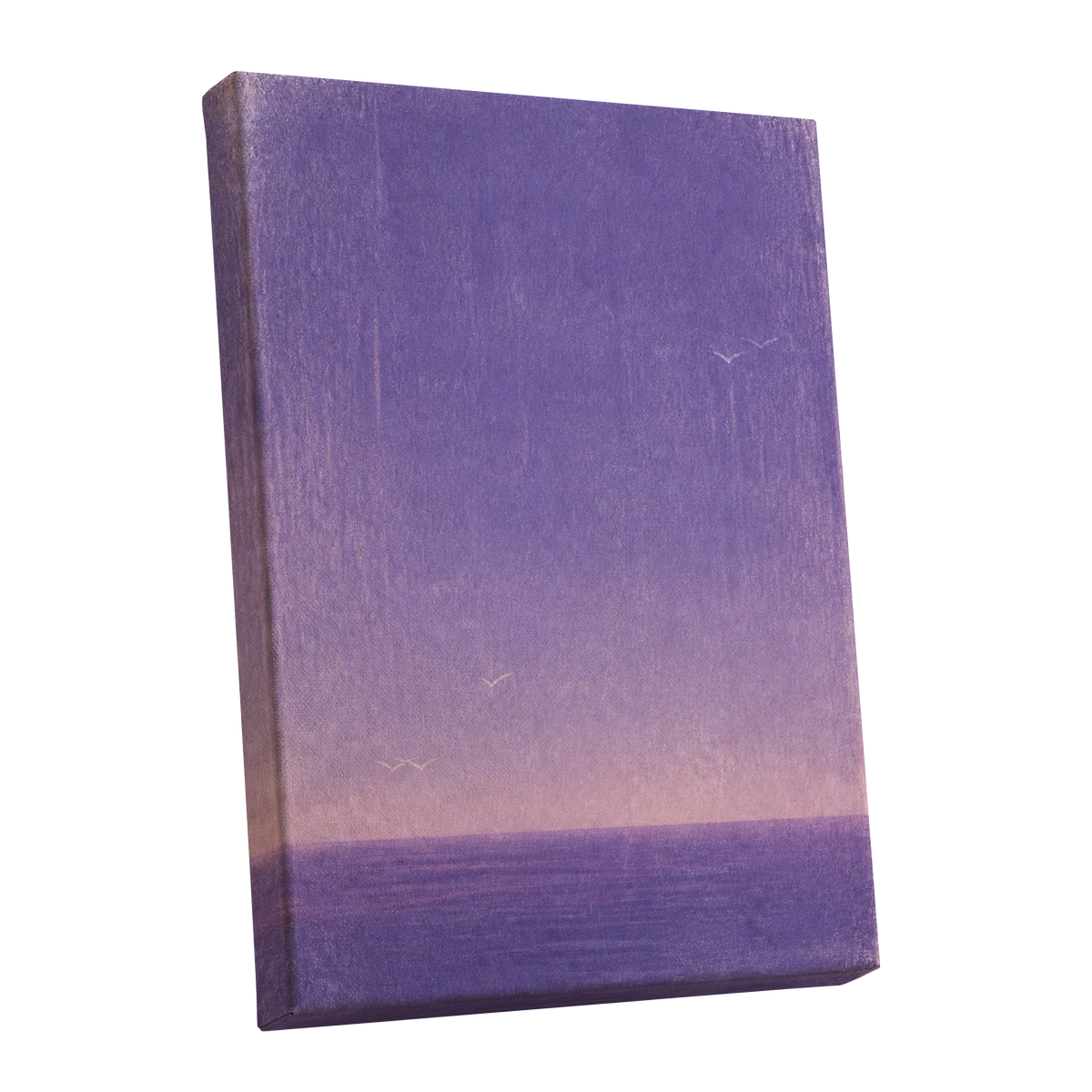 Violet Stillwater, purple, pink, white nature wall art shown as a stretched canvas wall art