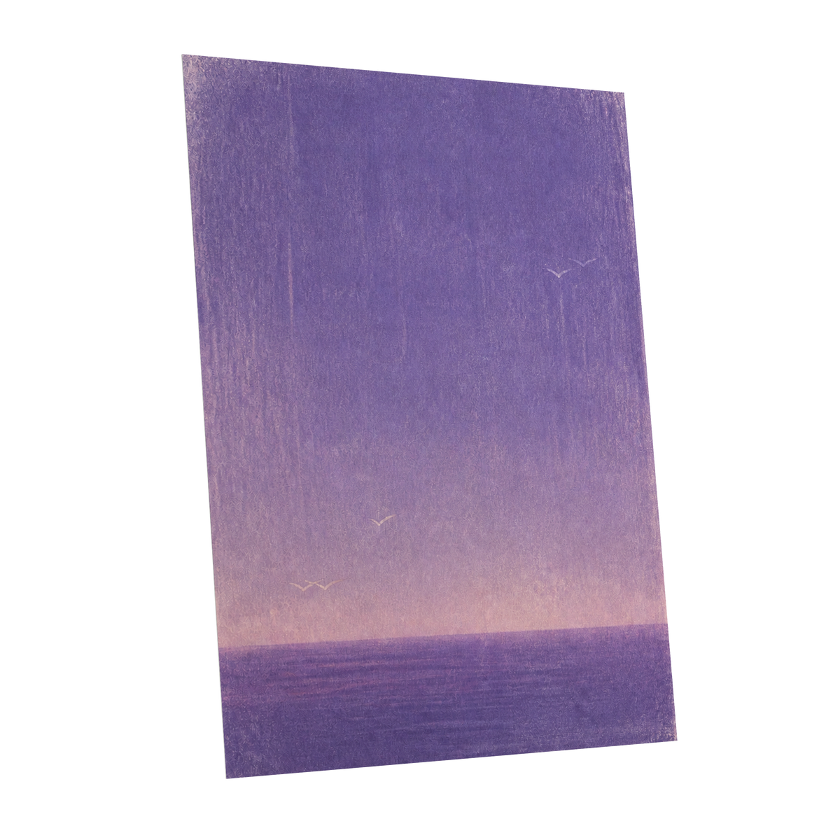 Violet Stillwater, purple, pink, white nature wall art shown as a unframed poster wall art print