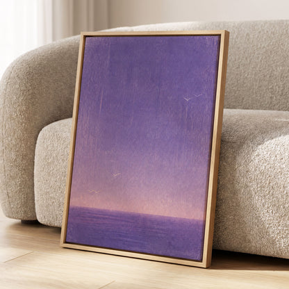 Violet Stillwater, purple, pink, white nature wall art displayed in a styled interior, gallery view 4