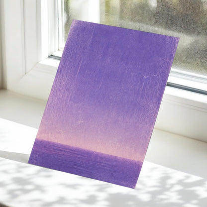 Violet Stillwater, purple, pink, white nature wall art displayed in a styled interior, gallery view 5