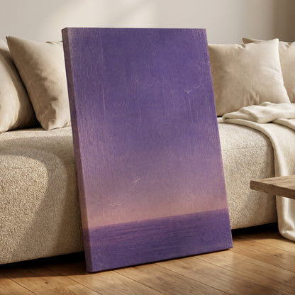 Violet Stillwater, purple, pink, white nature wall art displayed in a styled interior, gallery view 7