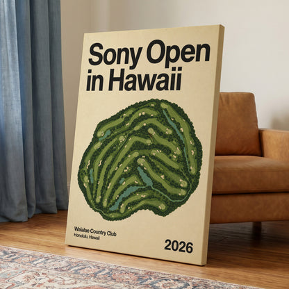 Waialae Greenscape, green, beige, black nature wall art on canvas displayed in a styled interior, gallery view 2