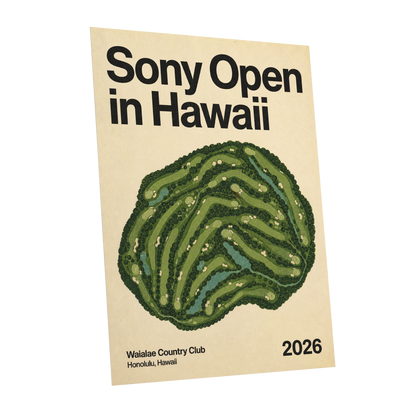 Waialae Greenscape, green, beige, black nature wall art shown as a unframed poster wall art print