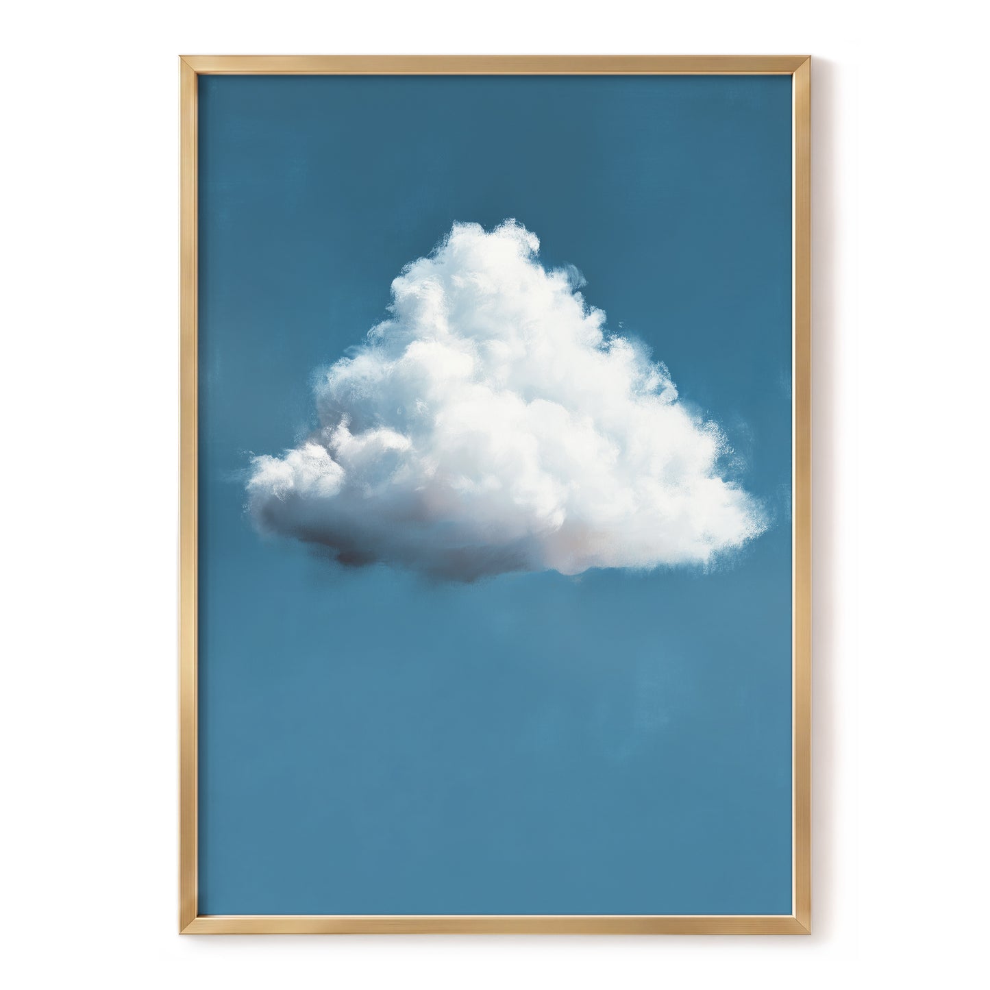 Weightless Weather, blue, white, gray nature wall art, front artwork view