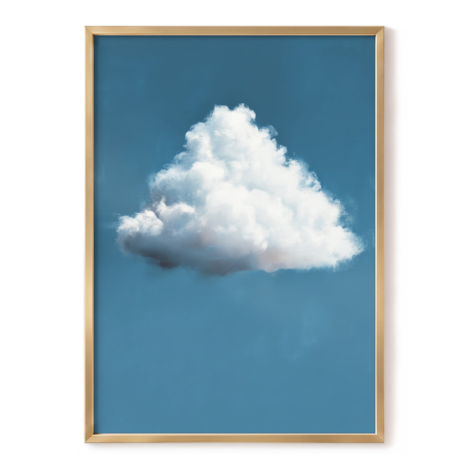 Weightless Weather, blue, white, gray nature wall art, front artwork view