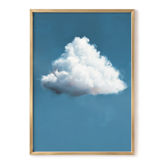 Weightless Weather, blue, white, gray nature wall art, front artwork view