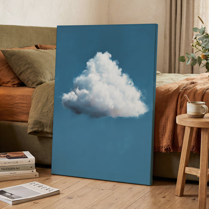 Weightless Weather, blue, white, gray nature wall art displayed in a styled interior, gallery view 3