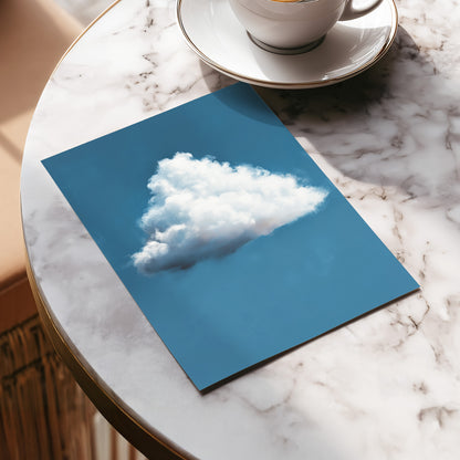 Weightless Weather, blue, white, gray nature wall art displayed in a styled interior, gallery view 5