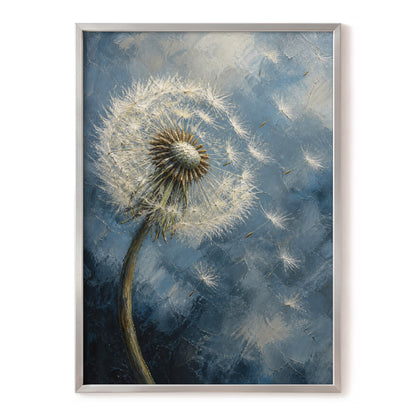 Whispers on the Wind, blue, white, brown nature wall art, front artwork view