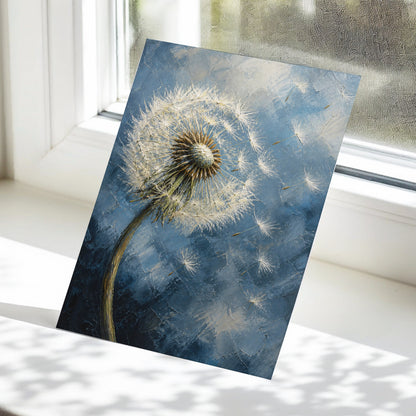 Whispers on the Wind, blue, white, brown nature wall art displayed in a styled interior, gallery view 6