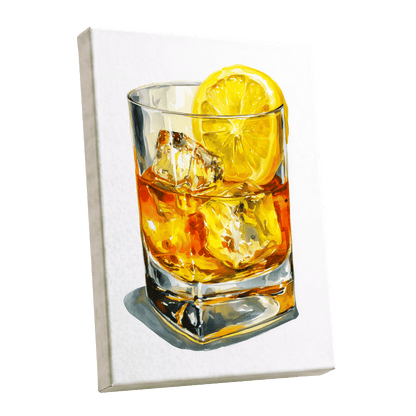 Zest in Amber – stretched canvas option