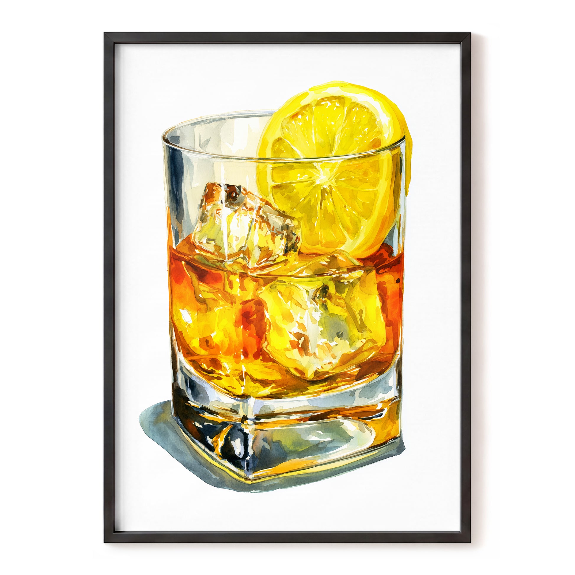 Zest in Amber – orange, yellow, gold minimalist wall art, front view