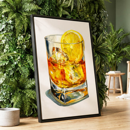 Zest in Amber – wall art displayed in a styled interior, gallery view 1