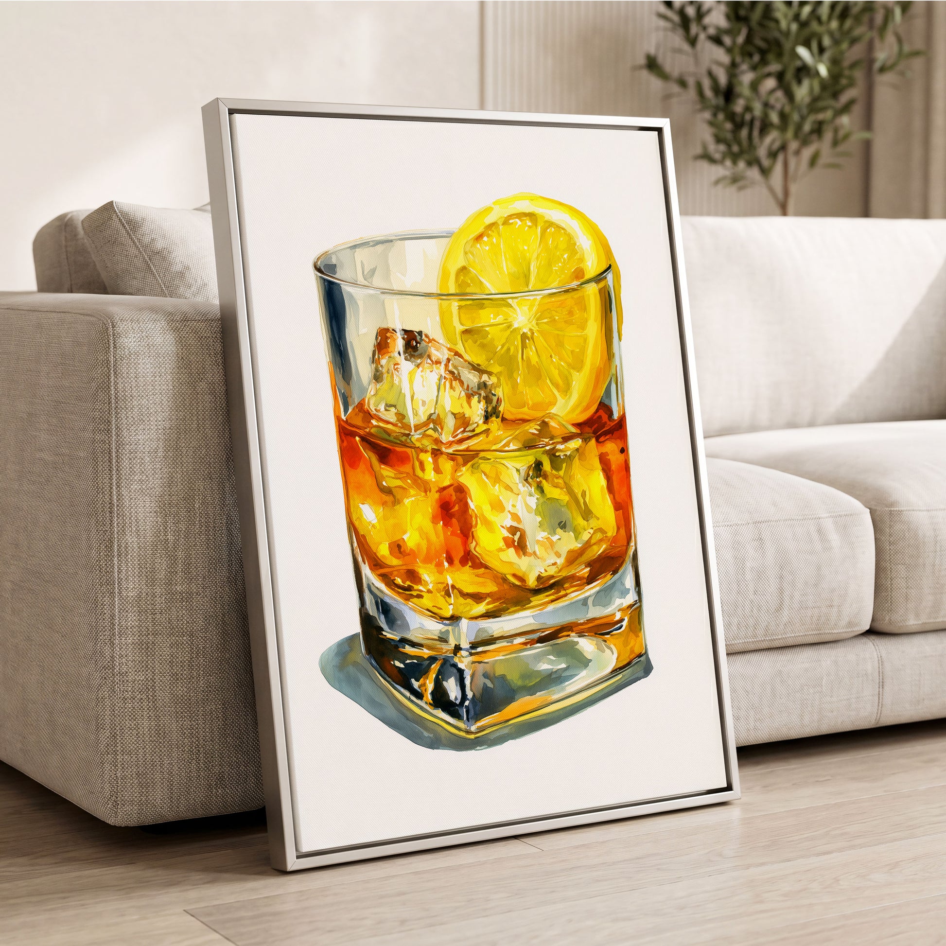 Zest in Amber – wall art displayed in a styled interior, gallery view 2
