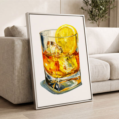 Zest in Amber – wall art displayed in a styled interior, gallery view 2