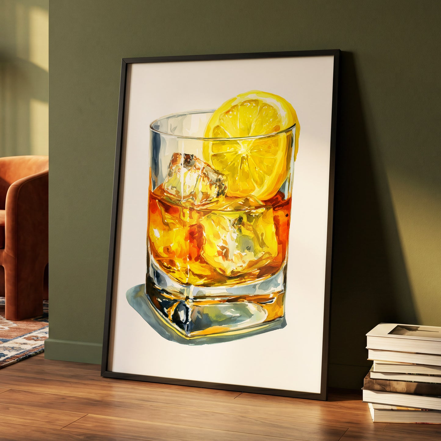 Zest in Amber – wall art displayed in a styled interior, gallery view 4