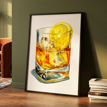 Zest in Amber – wall art displayed in a styled interior, gallery view 4