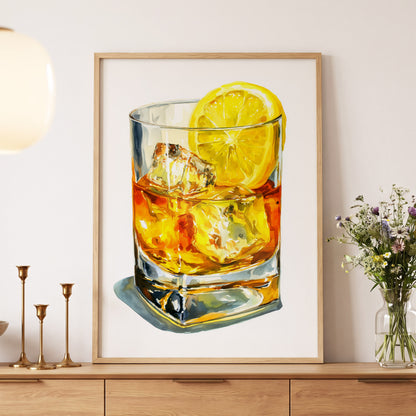 Zest in Amber – wall art displayed in a styled interior, gallery view 5
